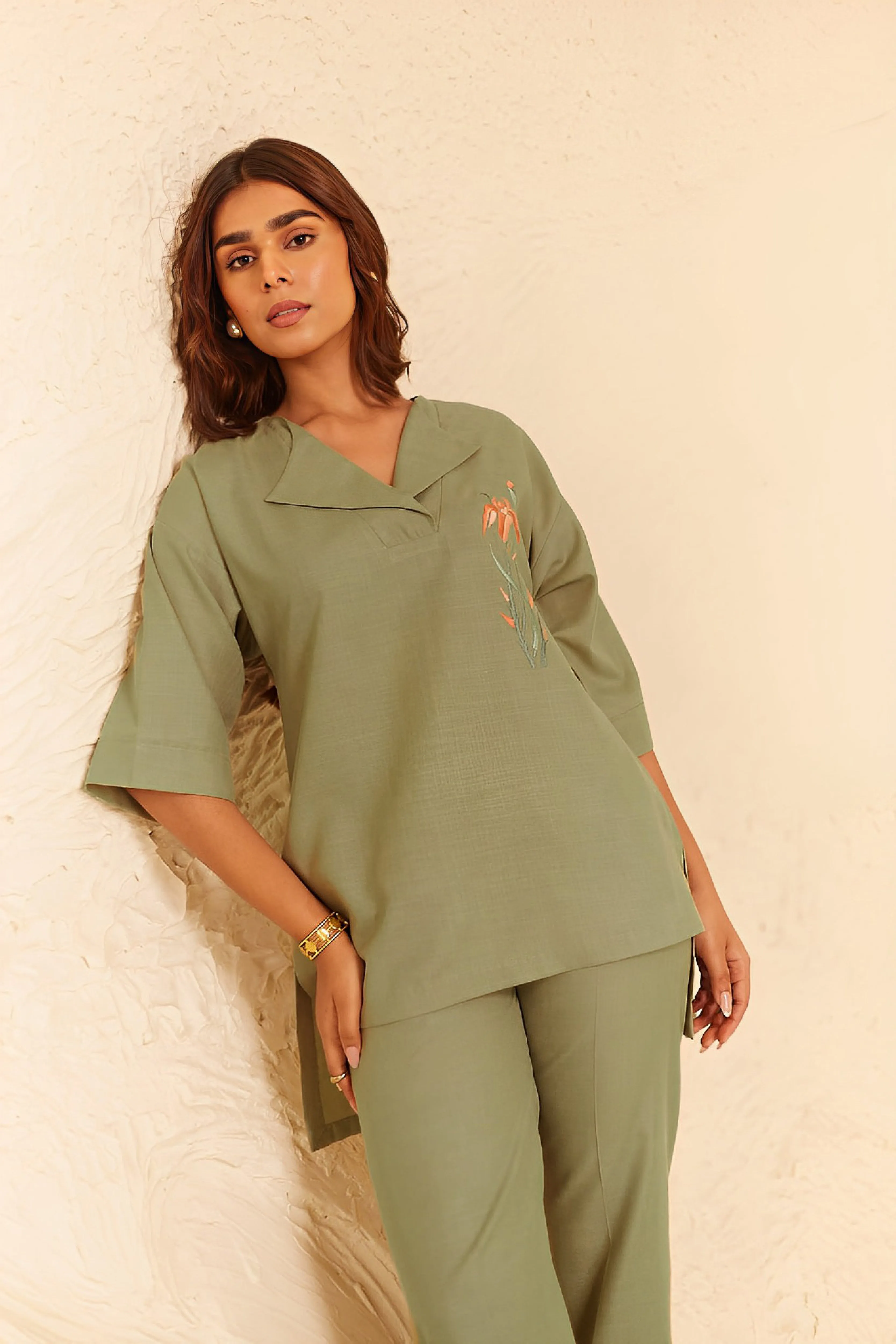 Sage Green Linen Co-ord Set