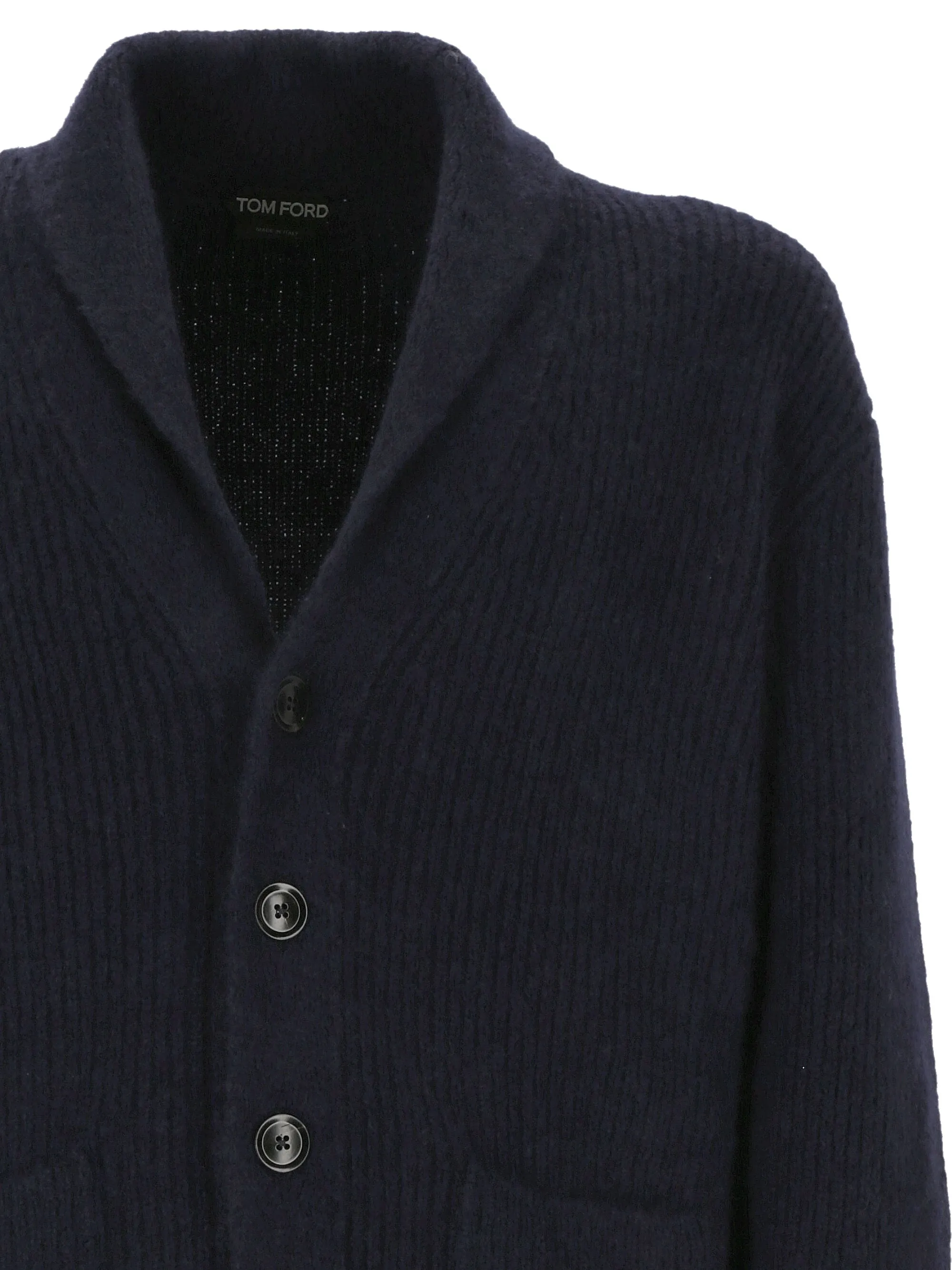 shawl-lapels brushed cardigan