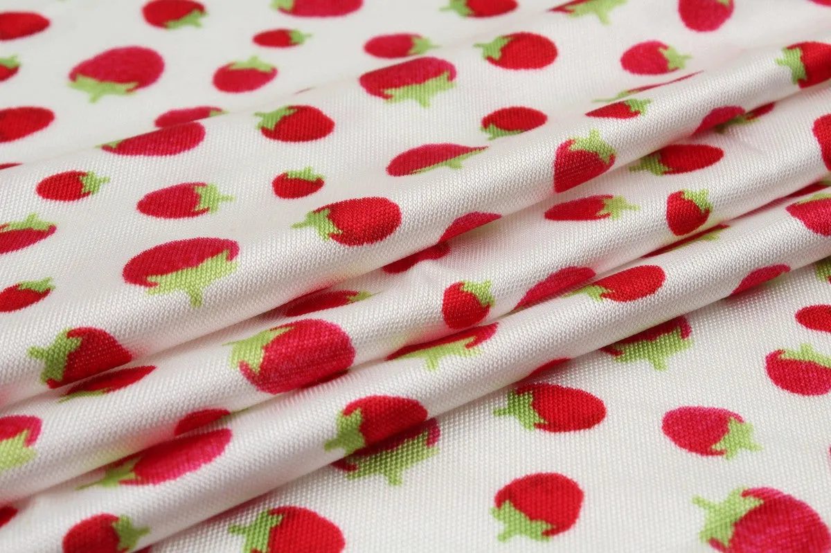 Soft Viscose Jersey - Strawberries Print