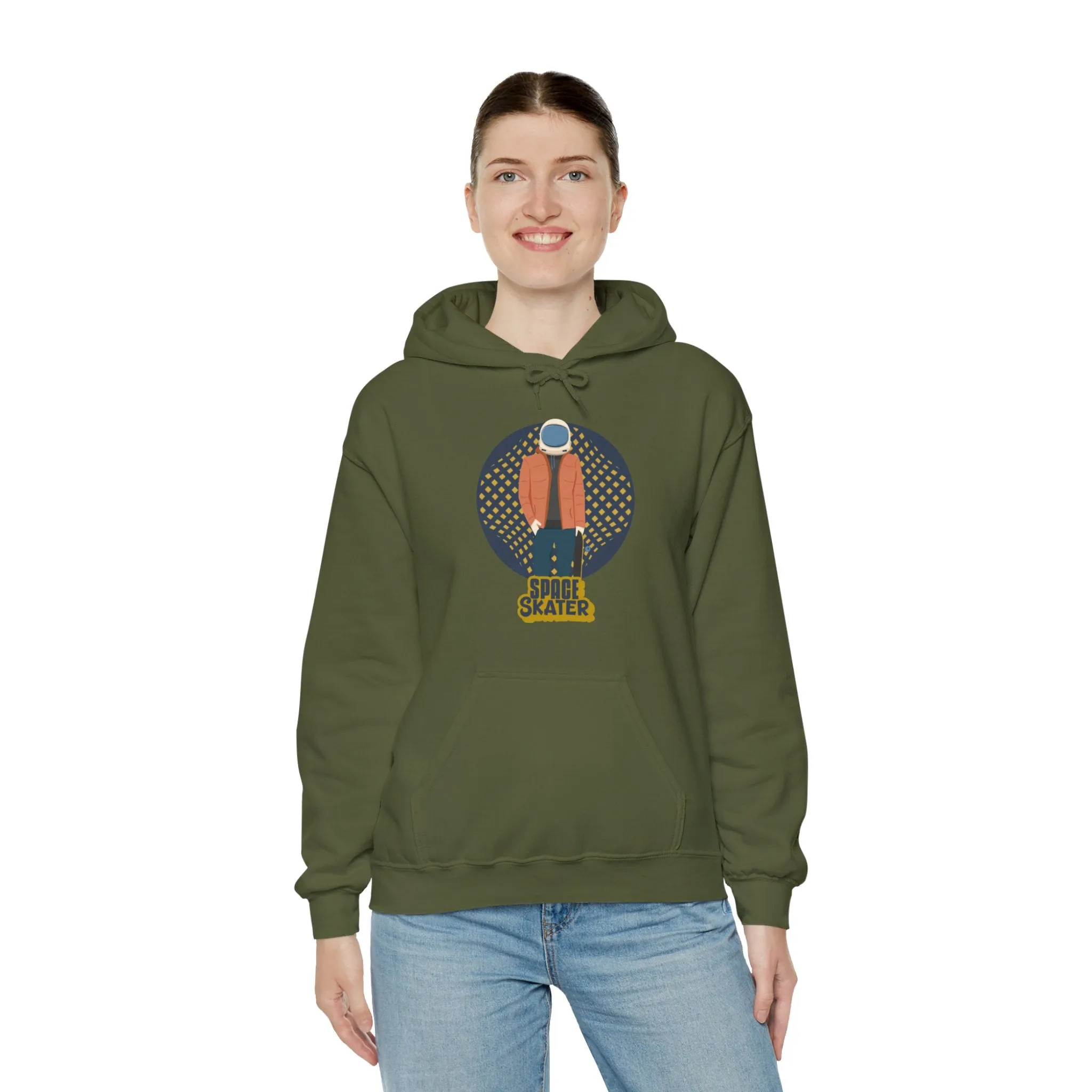 Space Skater Astronaut Sci-Fi Hoodie