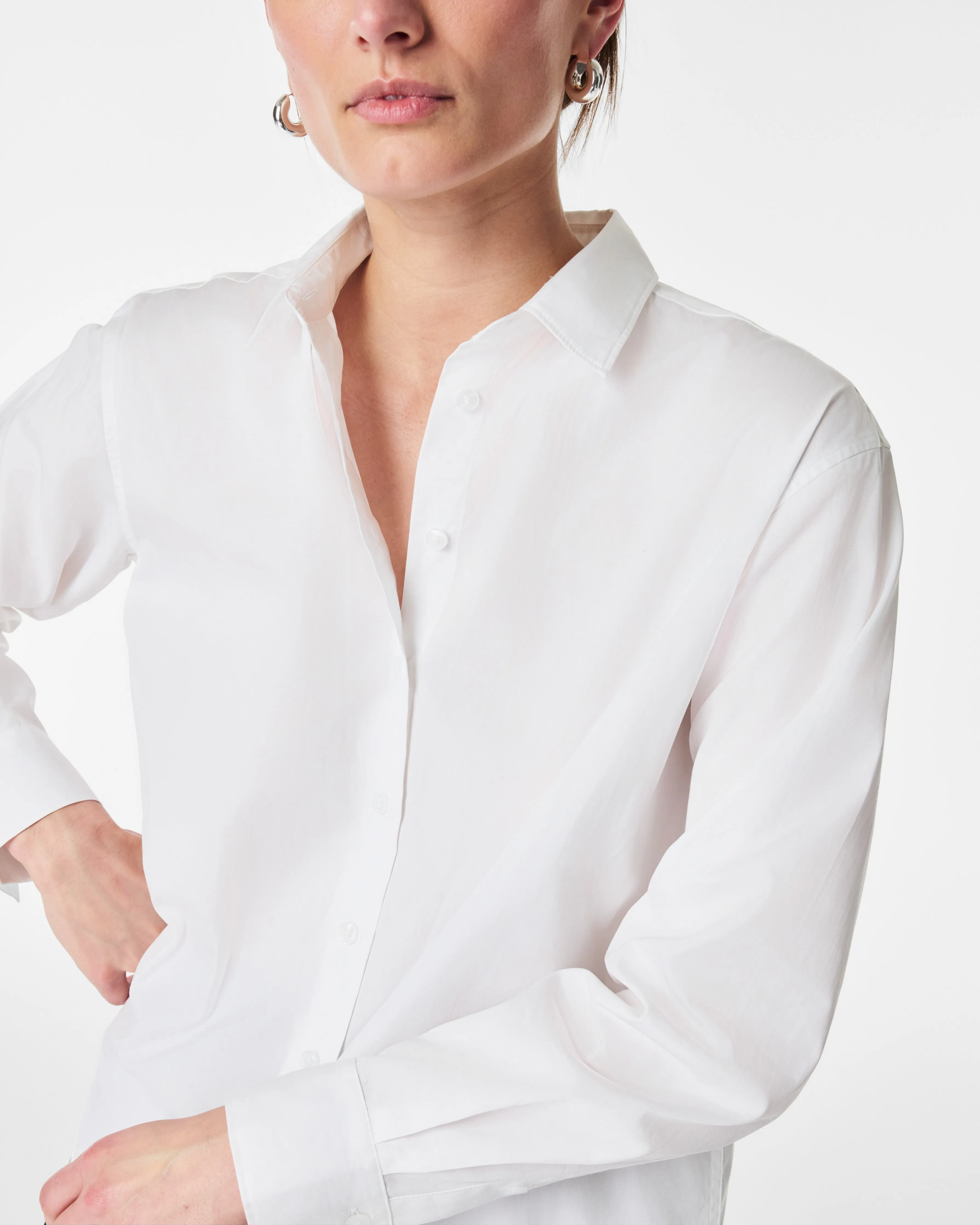 SPANX® Poplin Oversized Button-Down