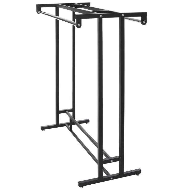 Stainless Steel Double Rod Garment Display Rack