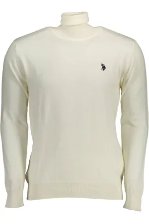 U.S. POLO ASSN. White Cotton Men Sweater