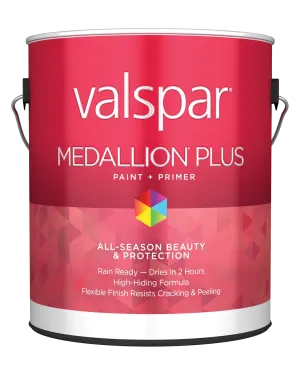 Valspar® Medallion® Plus Exterior Paint   Primer Flat 1 Quart Clear Base