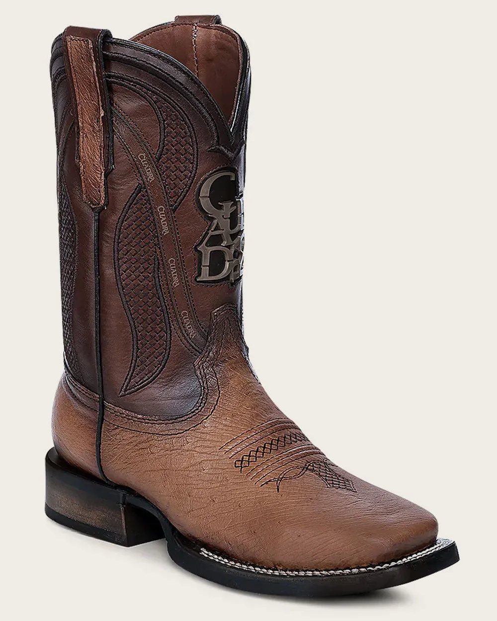 Western rodeo honey ostrich boot