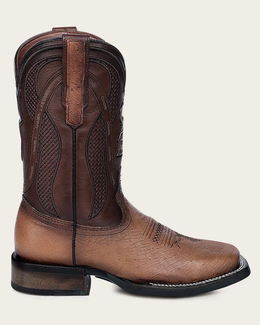 Western rodeo honey ostrich boot