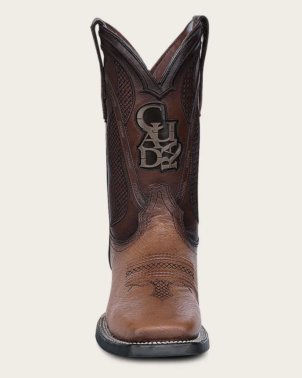 Western rodeo honey ostrich boot