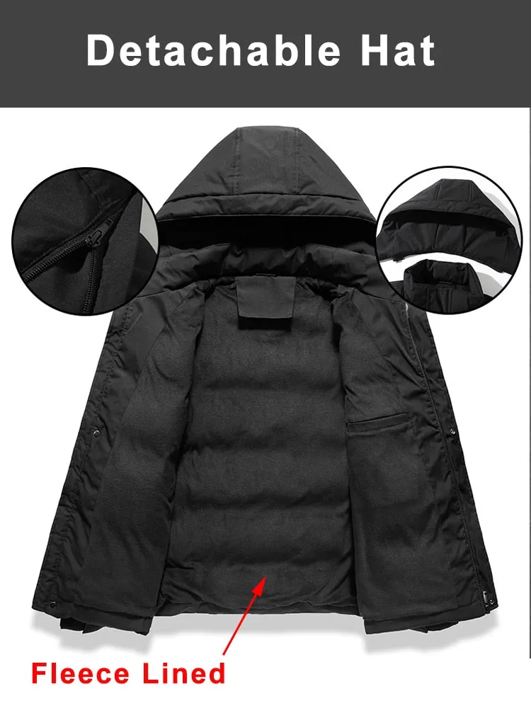 Winter Parka Jacket, Thick Warm Fleece Lined Hooded Windbreaker Coat