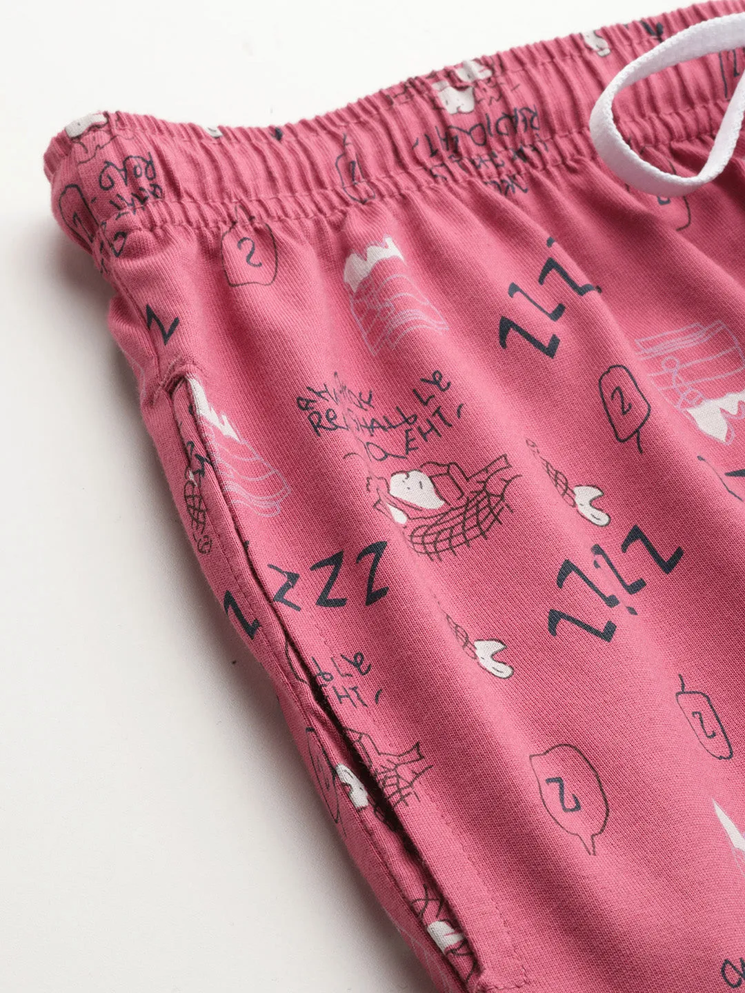 Women's Printed Cotton Pink Lounge Pants | LDLW-2332-1 |