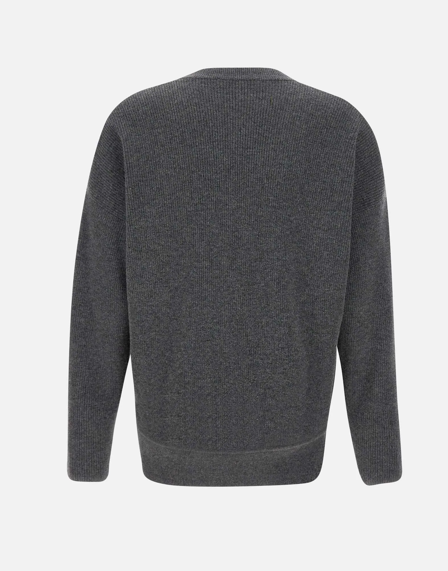 Wool Silk Cashmere Sweater in Smoky Grey