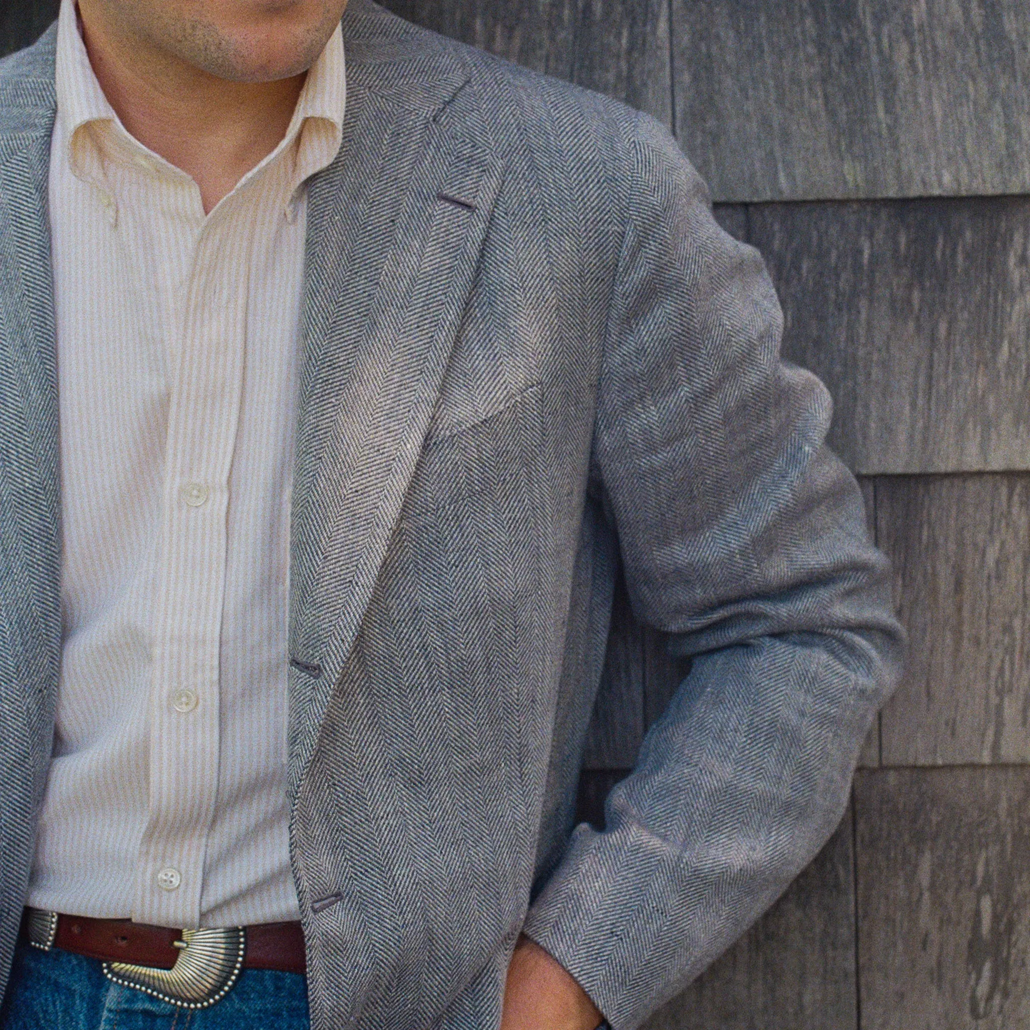 Yellow Stripe Oxford Button Down Shirt