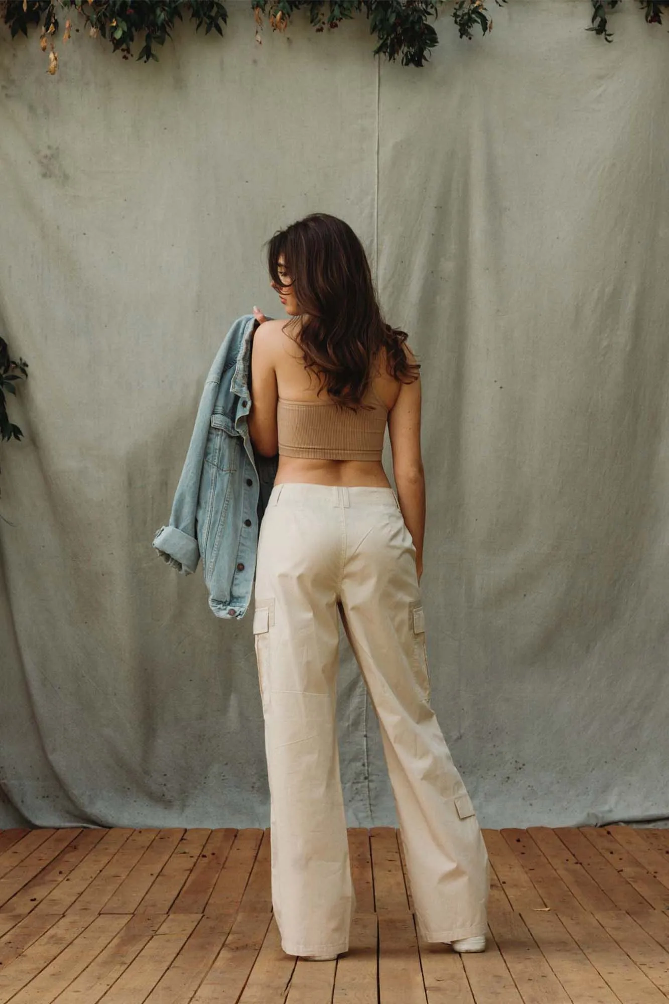 Zoe Wide Leg Cargo Pants - Blush